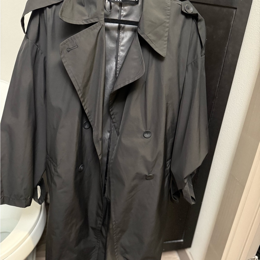 Men's Black Trench Coat